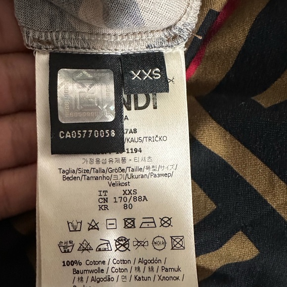 Fendi FF monogram printed t-shirt women XXS - Picture 8 of 9